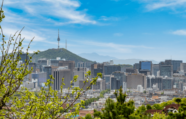 ‘별빛이 나린 언덕 위에’ 마련한 시인의 언덕에서 바라본 서울 시내